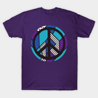 Abstract Peace Symbols Geometric Shapes T-Shirt